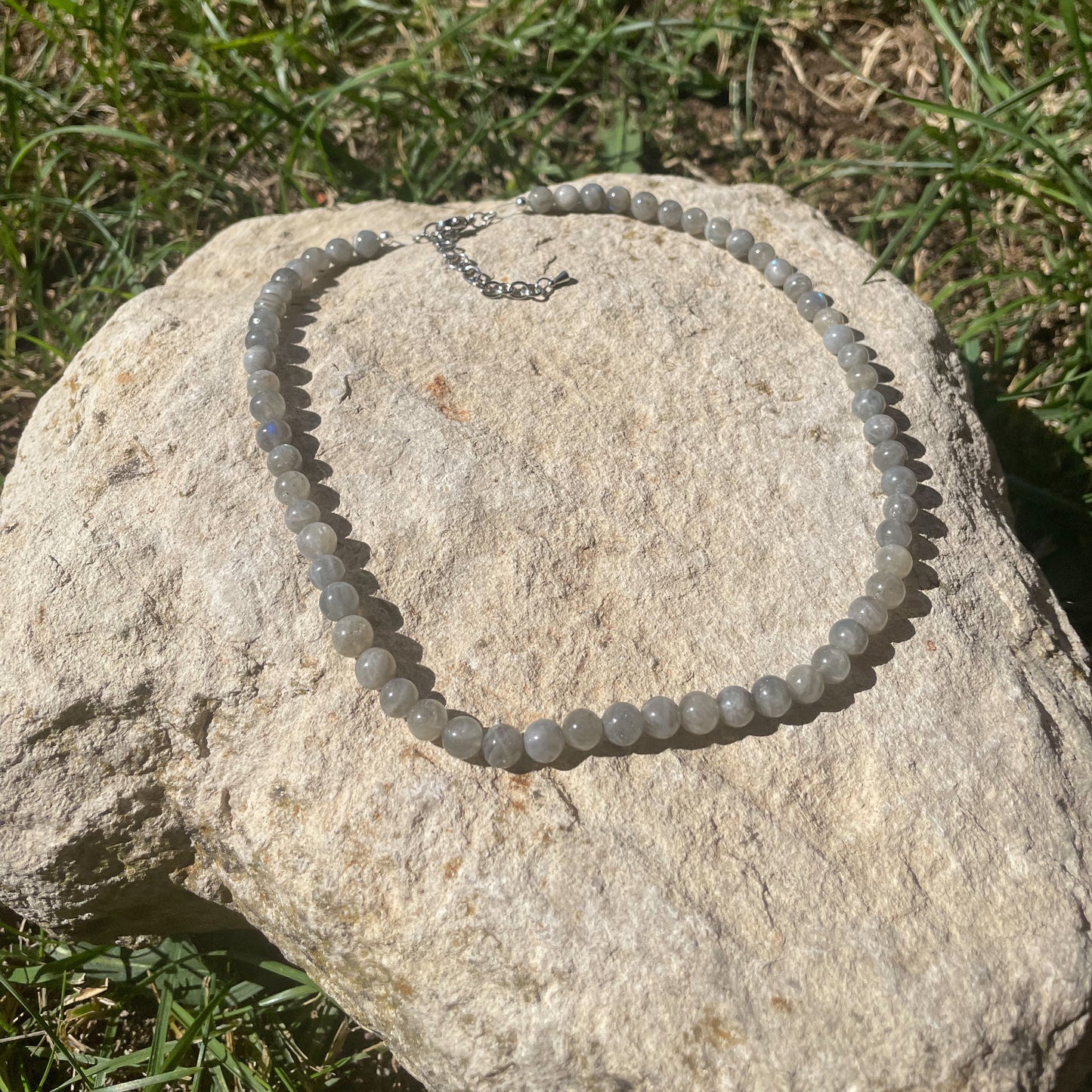 COLLIER PERLES LABRADORITE