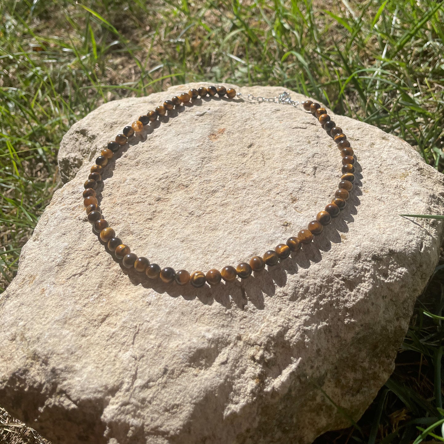 COLLIER PERLES OEIL DE TIGRE