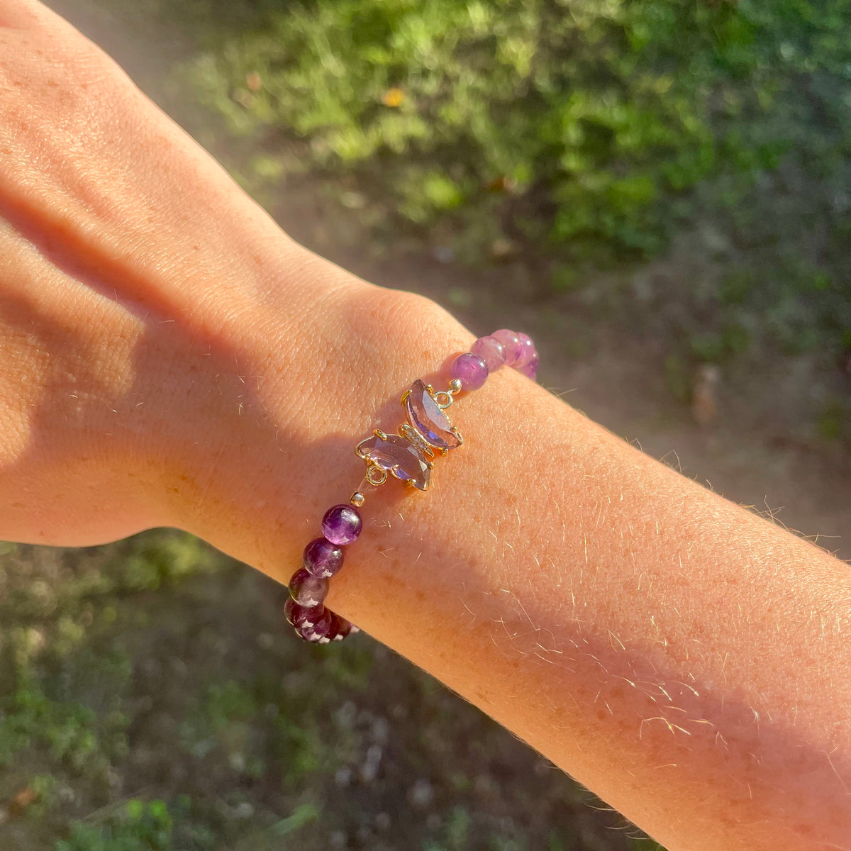 BRACELET PAPILLON AMÉTHYSTE