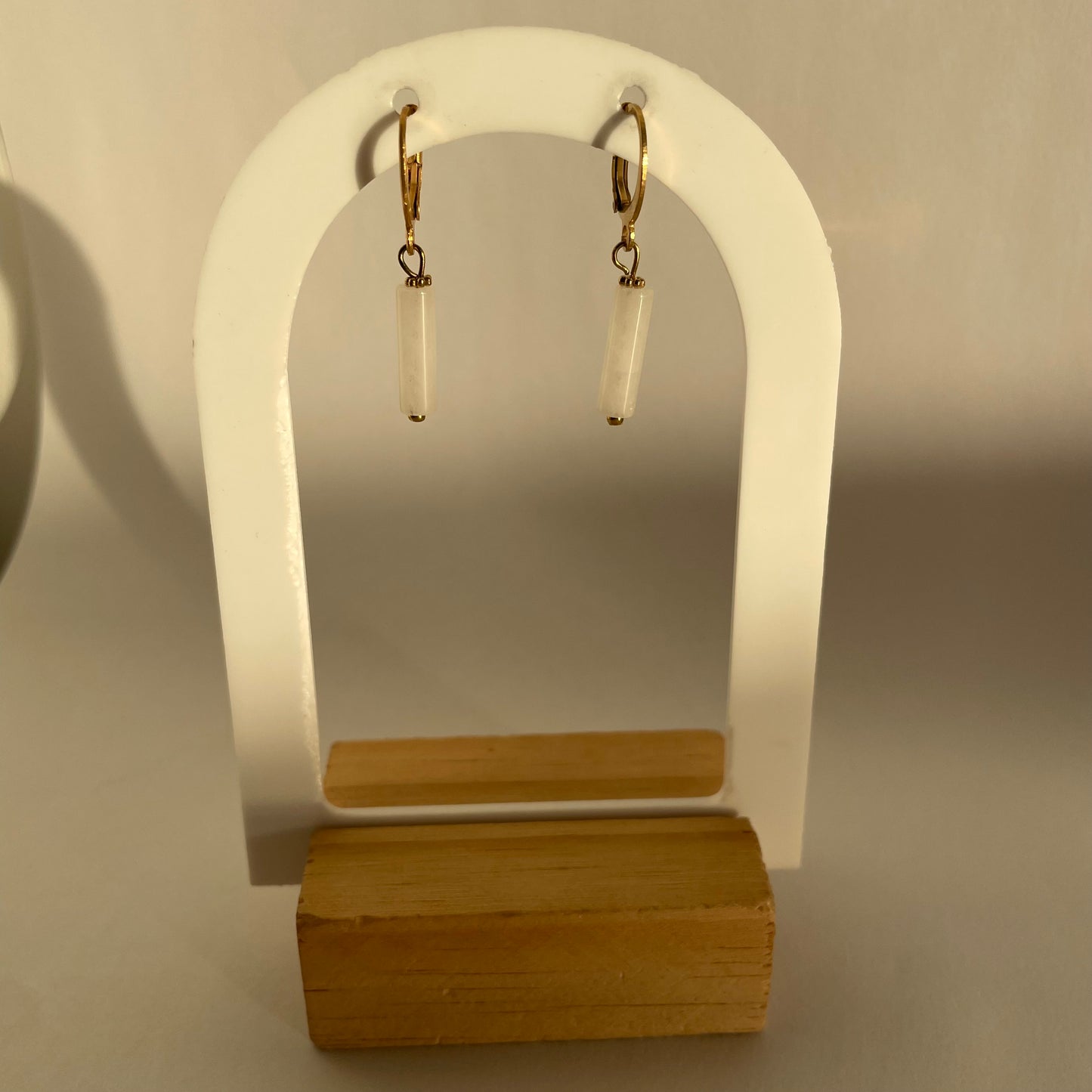 BOUCLES D’OREILLES LISA JADE BLANC