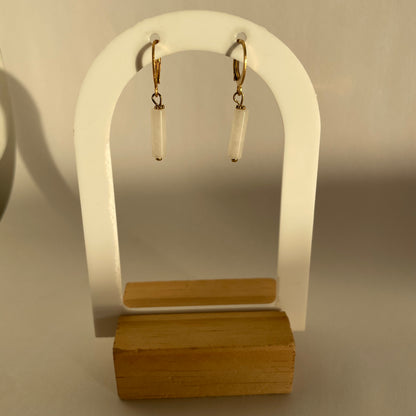 BOUCLES D’OREILLES LISA JADE BLANC