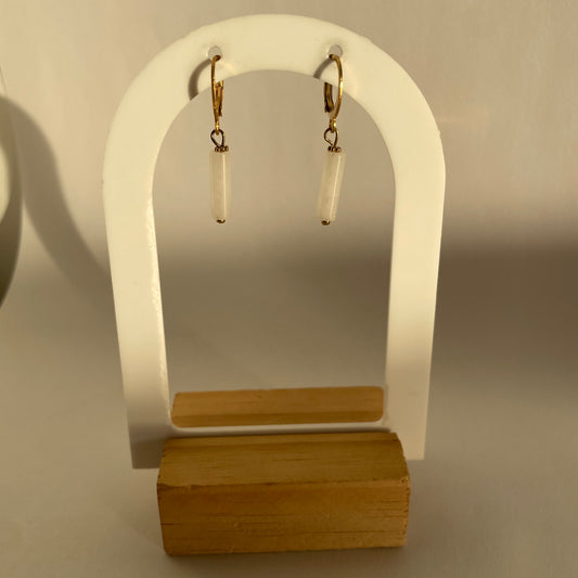 BOUCLES D’OREILLES LISA JADE BLANC
