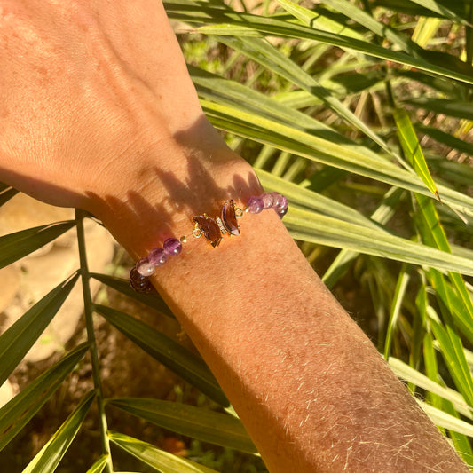 BRACELET PAPILLON AMÉTHYSTE
