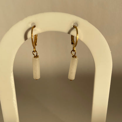 BOUCLES D’OREILLES LISA JADE BLANC