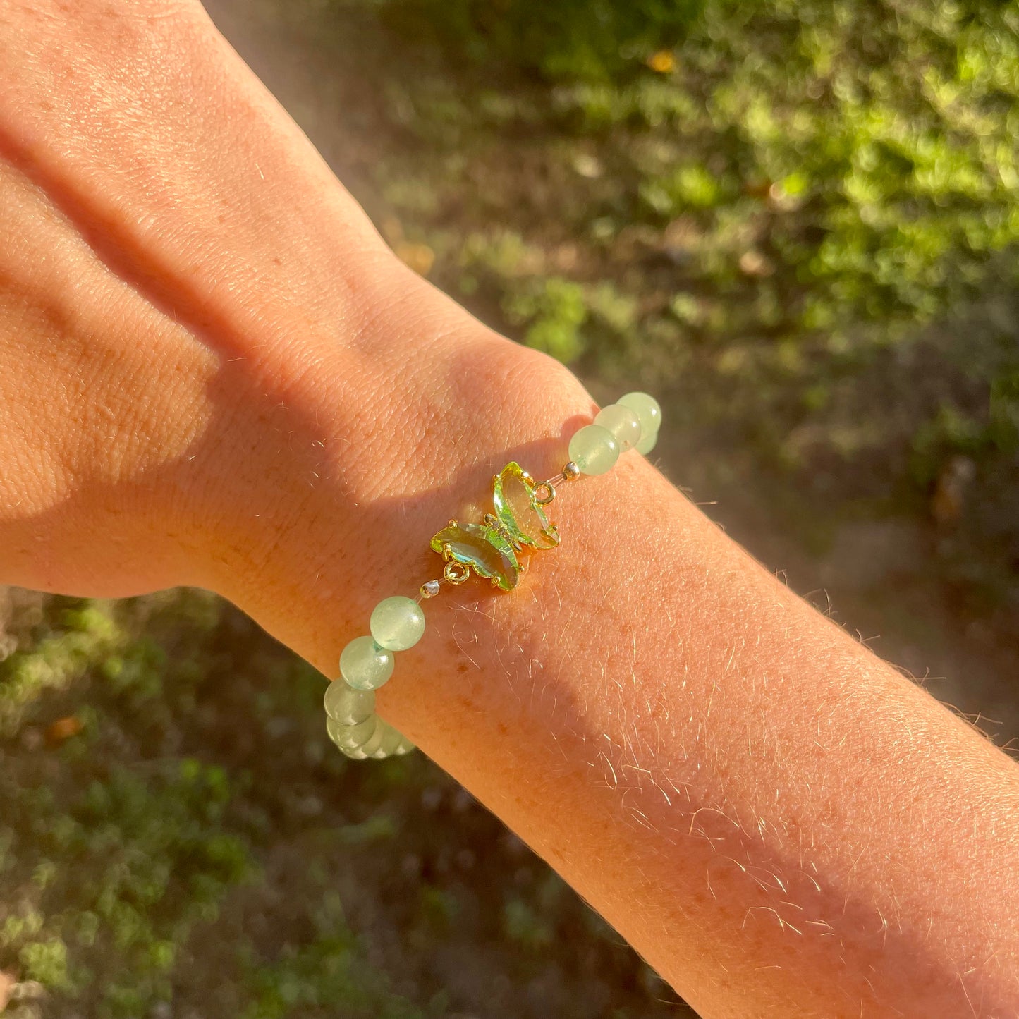 BRACELET PAPILLON AVENTURINE VERTE