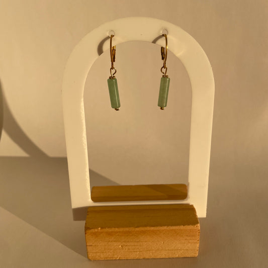 BOUCLES D’OREILLES LISA AVENTURINE VERTE