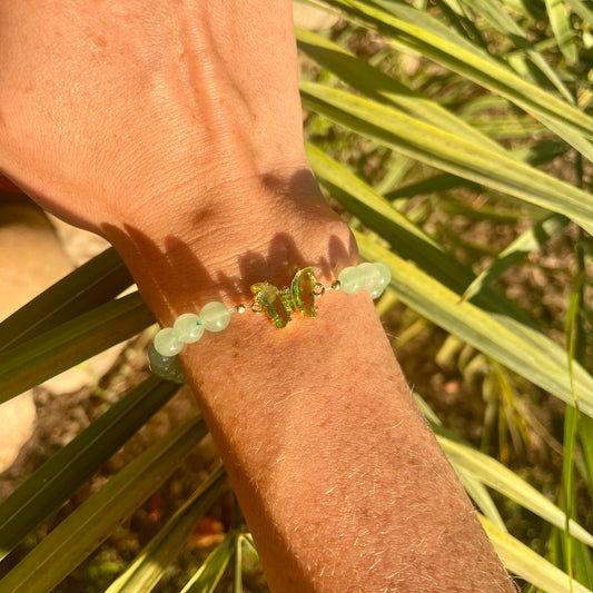 BRACELET PAPILLON AVENTURINE VERTE