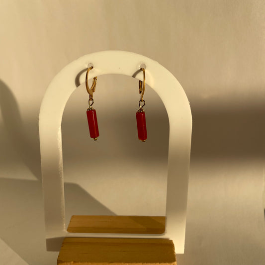 BOUCLES D’OREILLES LISA CORNALINE