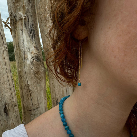 Boucles d’oreilles pendantes Turquoises
