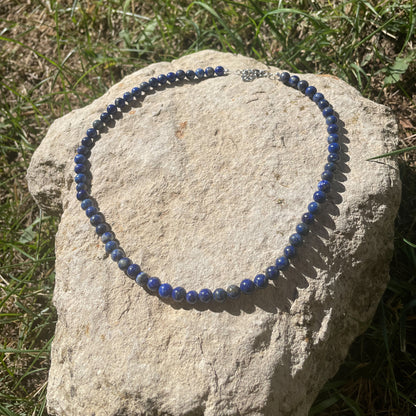 COLLIER PERLES LAPIS-LAZULI