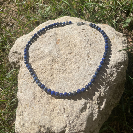 COLLIER PERLES LAPIS-LAZULI