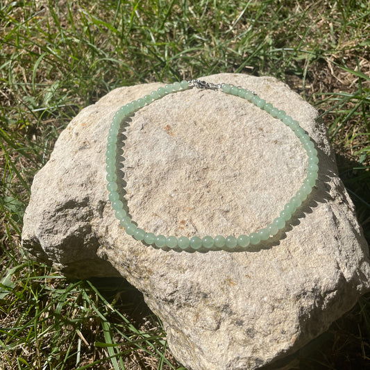 COLLIER PERLES AVENTURINE VERTE